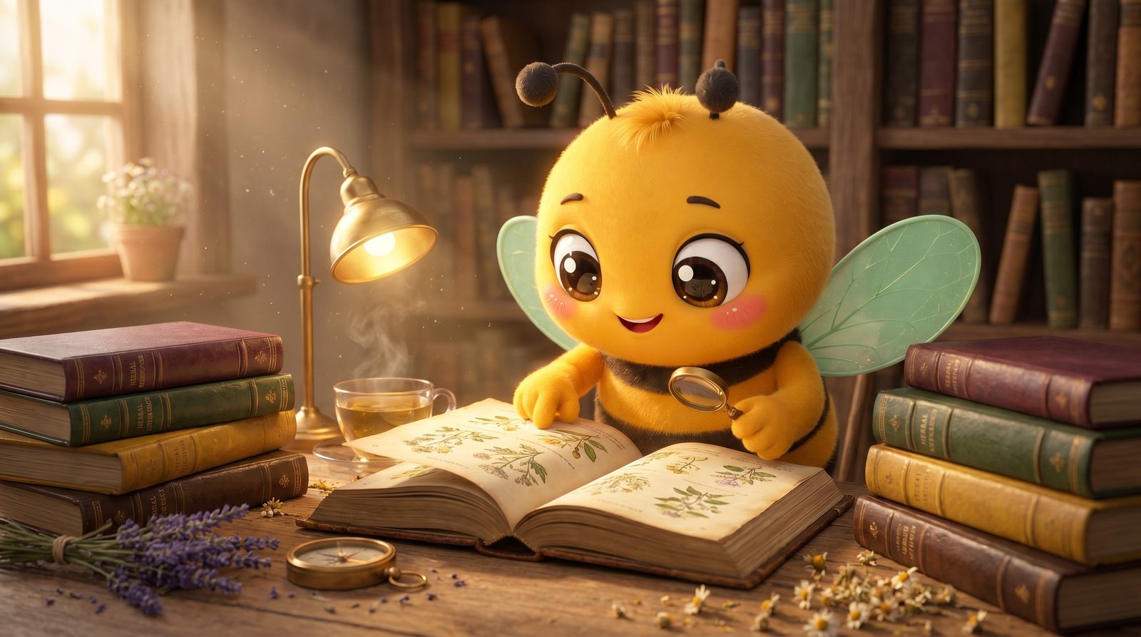 Naturheilung — die lesende Bienen-Wissensbasis am Kräuterbuch